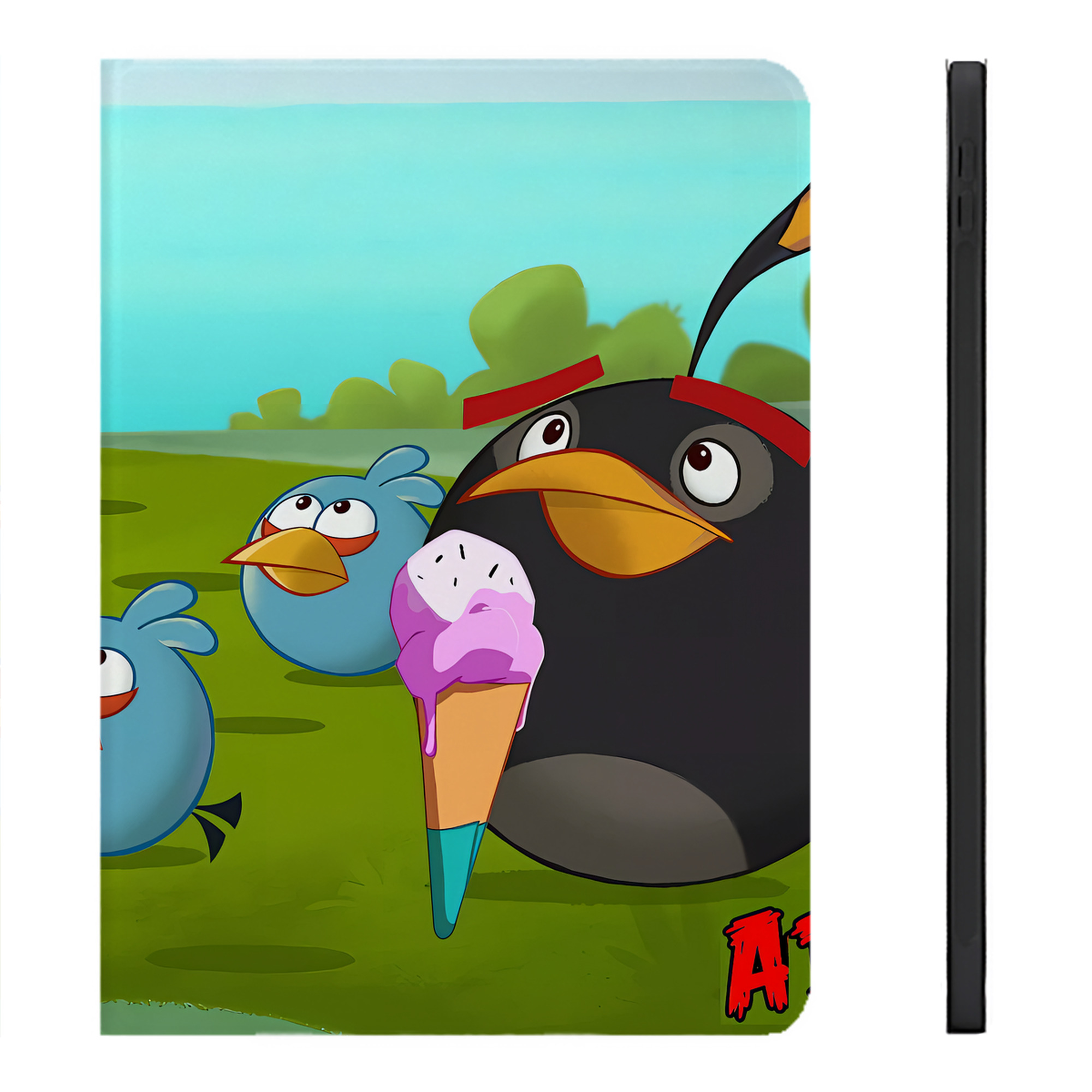 （画像用） Angry Birds アングリーバード IPadケース ペンホルダー付き ブックスタイルデザイン